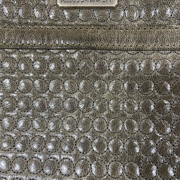 Rebecca Minkoff Quilted Leather crossbody gray ,silver hardware, great condition - Picture 10 of 11